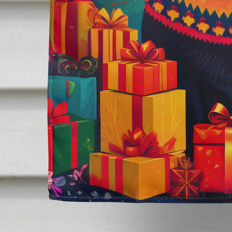Drapeau de maison de Noël en polyester à double face H 40 po x l 28 po