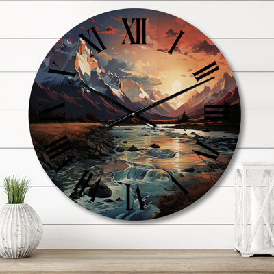 Horloge murale en bois massif Napeague