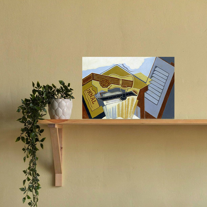 Nature morte avec nuage blanc, estampe d'art mural contemporain abstraite, 16" H x 24" W