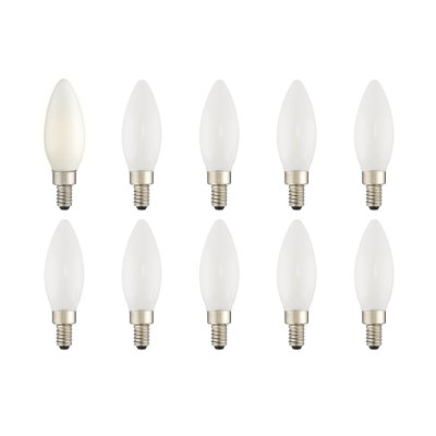 Mcswain 25 Watt Equivalent B10 E12/Candelabra Dimmable 3000K LED Bulb