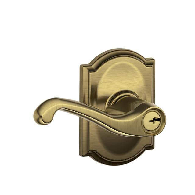 Flair Lever with Camelot Trim Keyed Entry Lock
