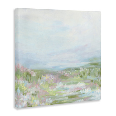 Pastel Flower Field Canvas Wall Art by June Erica Vess