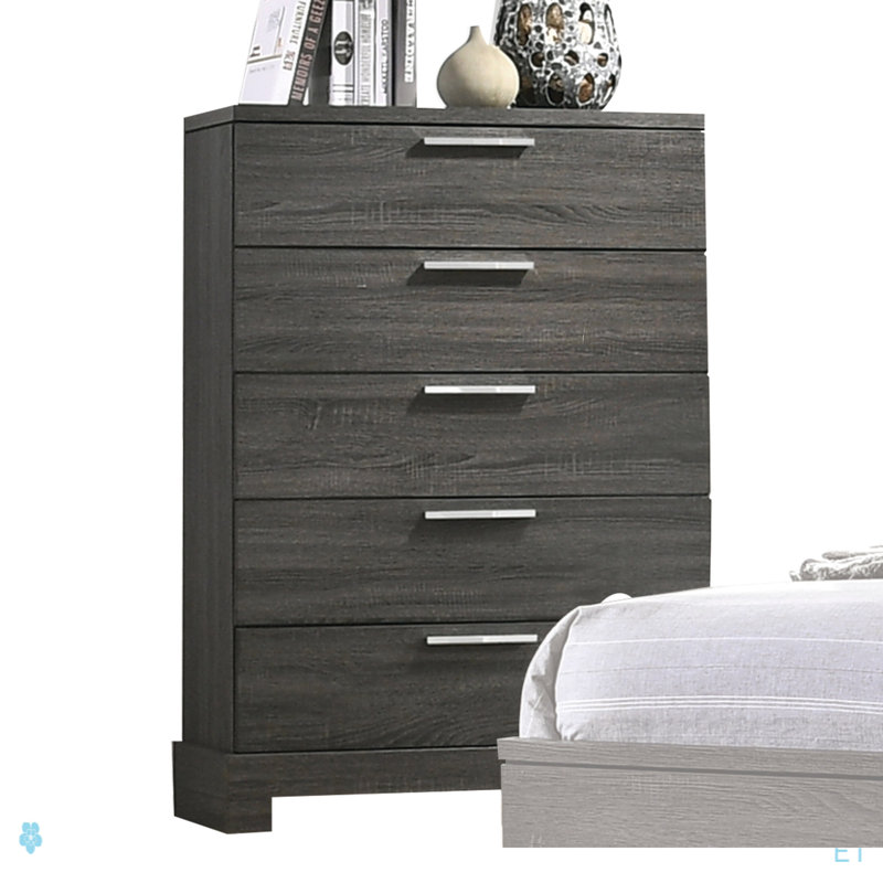 Commode en chêne gris Lantha