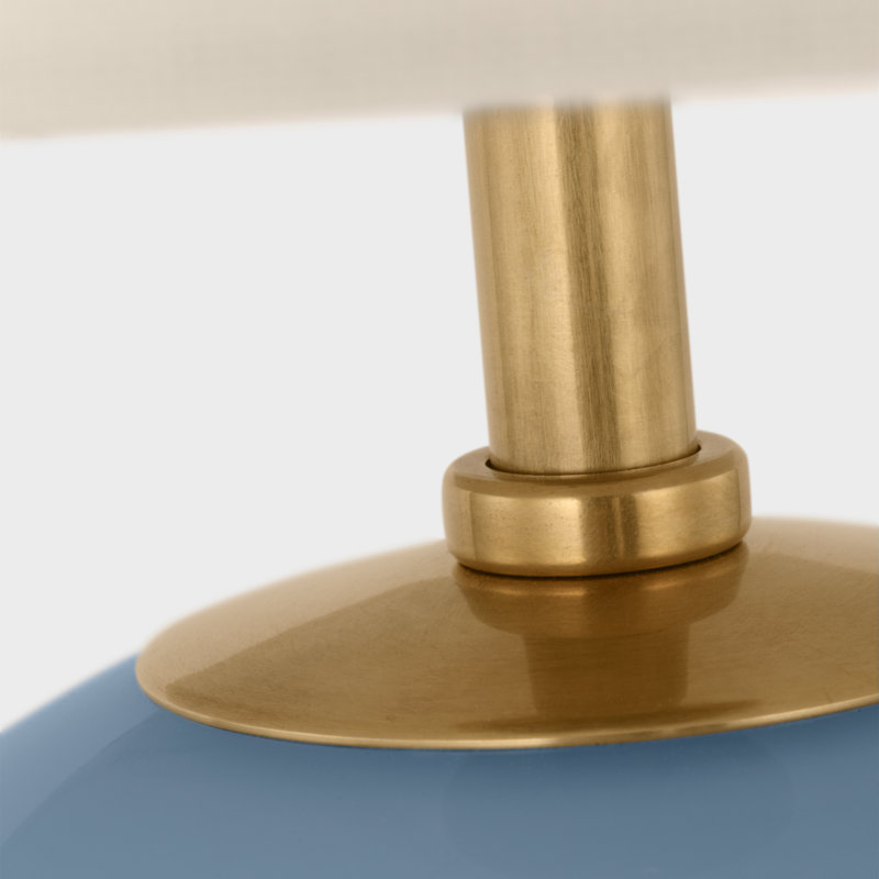 Elsie Table Lamp, Blue Painted Glass