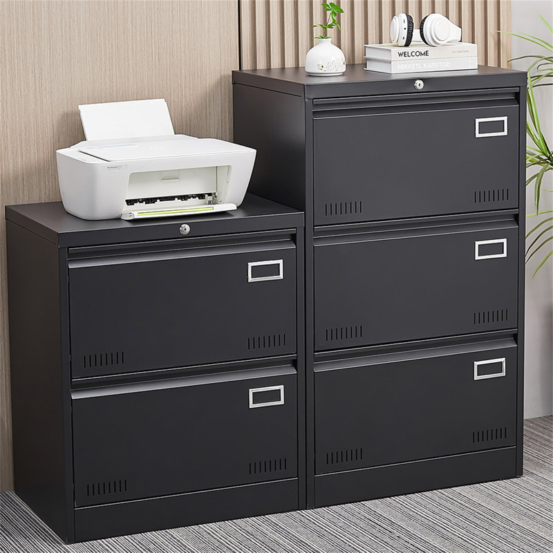 2 Drawer Metal Lateral File Cabinet With Lock