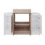 Meuble-lavabo autoportant avec lavabo en céramique et 2 armoires de rangement-562578313