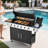 6-burner Propane Gas Grill With Side Burner