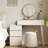 (With Stool) Dresser Table Dresser 100% Solid Liriodendron Chinense Table Table Desk Top Table Dresser Compact Dresser Accessories Storage Width 80Cm Storage Drawer White Wood Natural Without Mirror