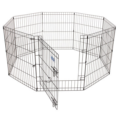 Panel Metal Exercise Pen With Door