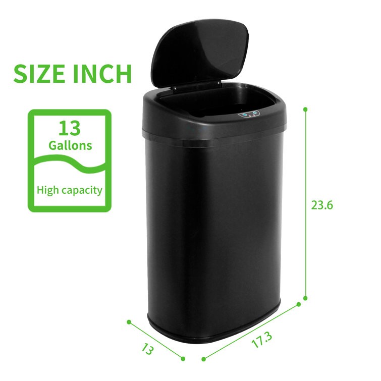 LC HOME 13 Gallons Steel Motion Sensor Trash Can & Reviews