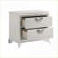 2 tons blanc Table de chevet 2 tiroirs dorée - Rangement moderne en bois d'ingénierie