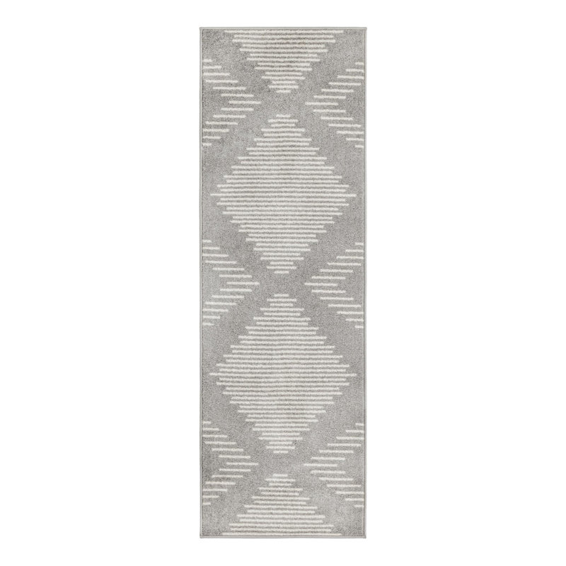 Synthetic Geometric Indoor Rug, Runner 2' x 6'1"