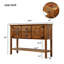 Console 46,5 "en bois de pin massif avec 2 tiroirs et 2 portes d'armoire en brun-129465189-129465191