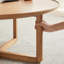 Burlywood Solid Wood Round Coffee Table