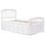 Twin Size Platform Storage Bed Solid Wood Bed with 6 Drawers