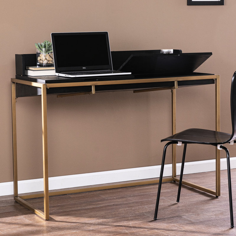Bureau rabattable avec rangement - Simplifiez votre flux de travail à deux tons pour plus de productivité