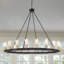 Farrington 20 - Light Wagon Wheel Candle Style Chandelier-1936333763