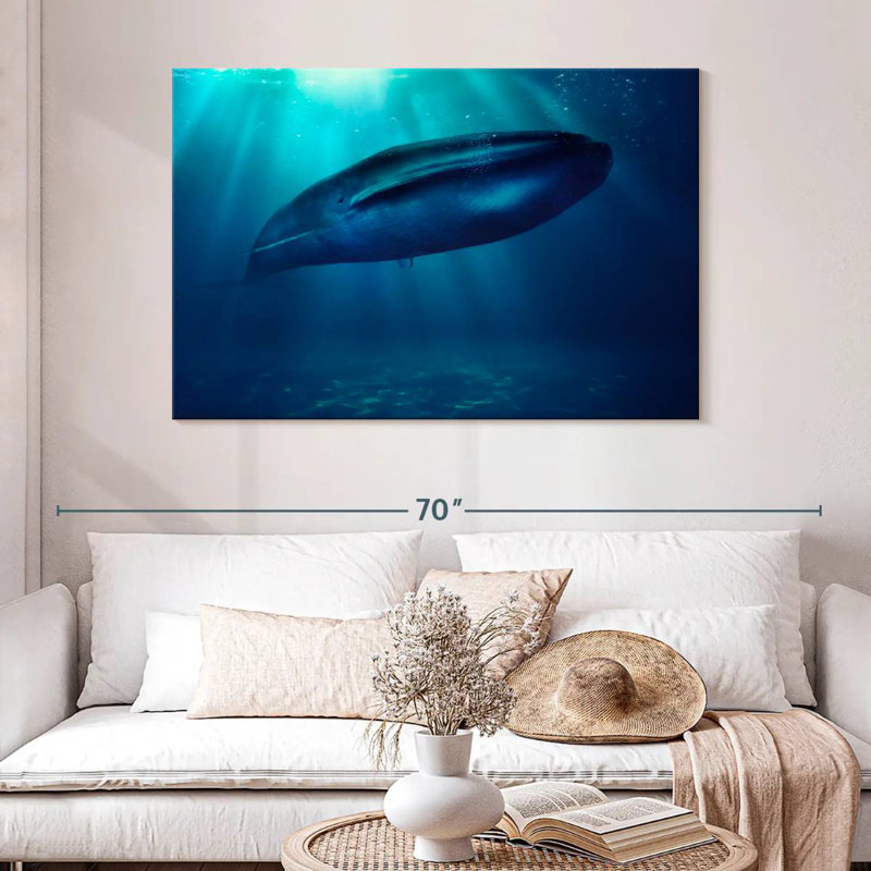 Blue Whale Underwater, 32" H x 48" W