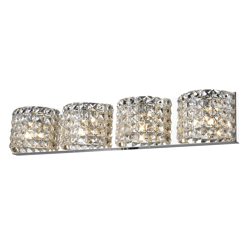 Veer Transitional 4 Light Crystal Vanity Light 