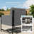 5 Seat Outdoor Patio Furniture Set Luxury Metal Cushioned Conversation Set with 26.8"W Seat & Marble-textured Coffee Table, Gray
