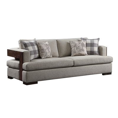 Anjelita 92" Square Arm Sofa, Modern Sofa Couch with 4 Pillows