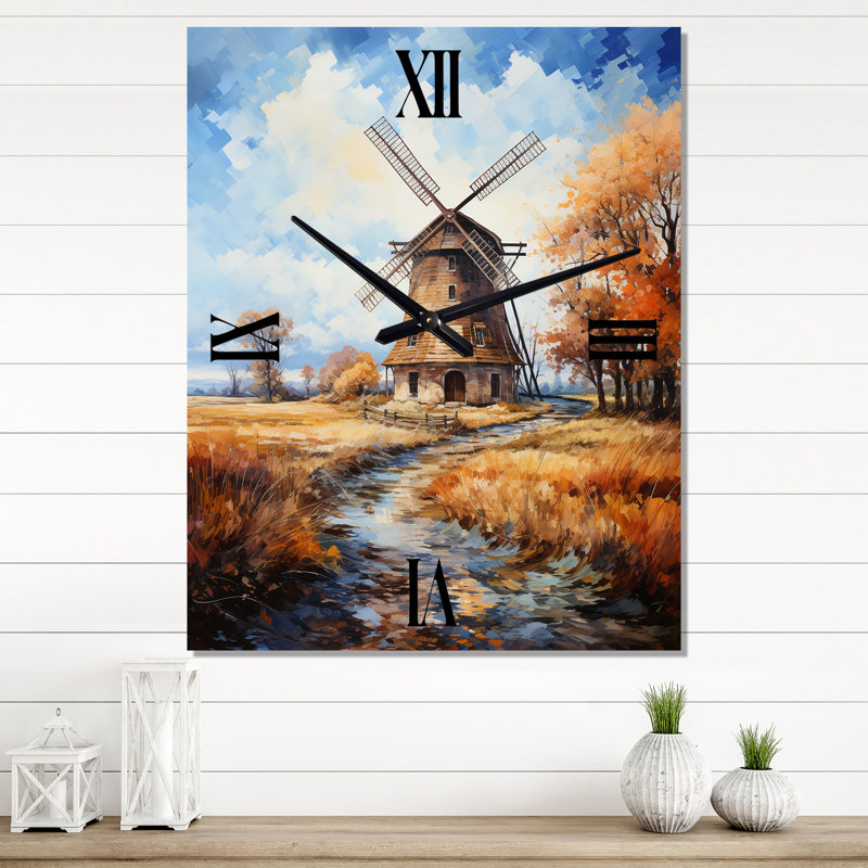Vangogh The Old Mill - Horloge murale Vangogh, Petit