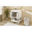 Meuble-lavabo de luxe moderne de 24 po avec lavabo en céramique, meuble de salle de bain avec tablette ouverte et rangement fermé-897825777