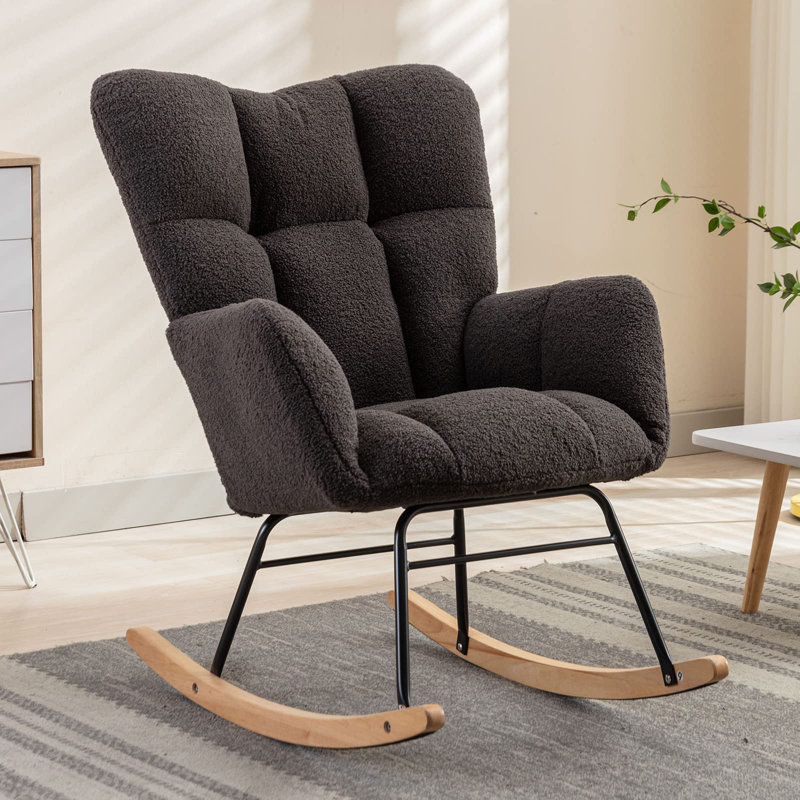 Friedell Rocking Chair, Ivory White