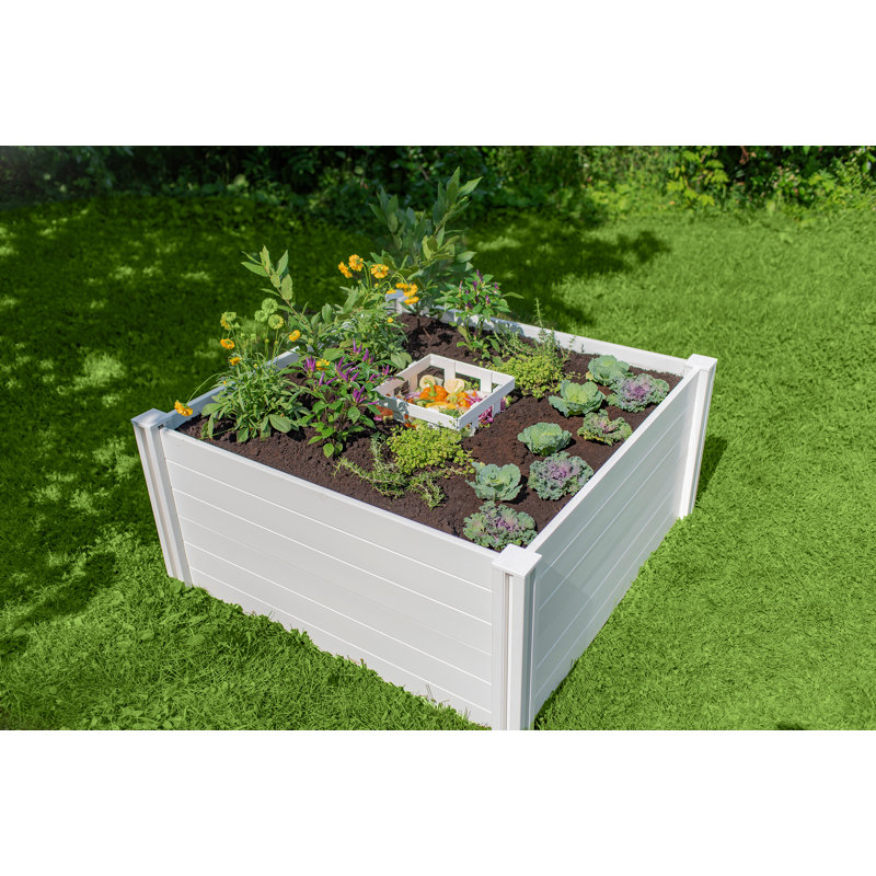 CLASSIC White Vinyl 4x4 Composting Garden