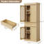Armoire de rangement haute avec garde-manger en rotin avec portes et tablettes réglables pour armoire de salle de bain