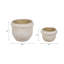 Ensemble de 2 pots à fleurs écologiques Dakota Fields EcoMix - blanc, 13/20 pouces