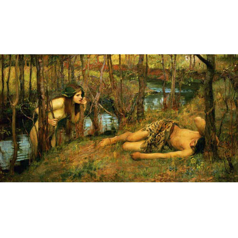 Adhésif décoratif Waterhouse The Naiad (1893), H 32 po x l 60 po
