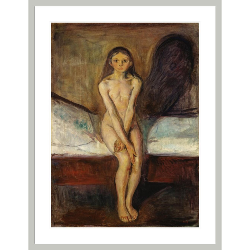 Puberty by Edvard Munch -Framed Giclee Print, 41.5" H x 32.03" W