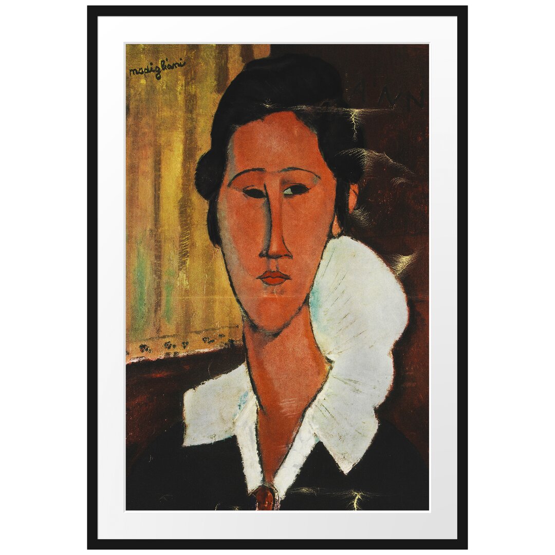 Gerahmter Kunstdruck Portrait of Hanka Zborowska von Amedeo Modigliani