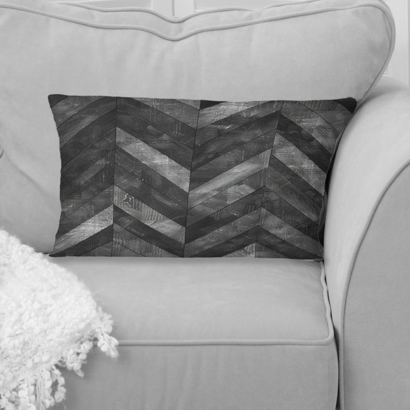 Oreiller lombaire transitionnel gris et gris anthracite II