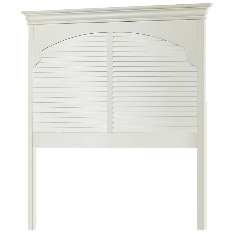 Neopolitan Twin Louvered Panel Headboard Creamy White, Twin, Creamy White