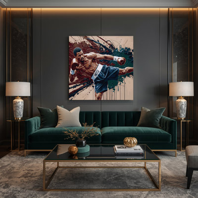 Art sur toile beige Sports Boxing