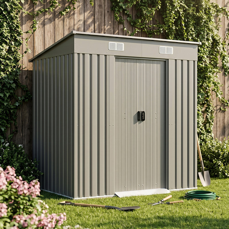 4 x 6FT Metal Garden Storage Shed