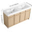 Ensemble de meuble-lavabo autoportant 60 po avec double lavabo en résine et 4 armoires à fermeture douce-1396717458