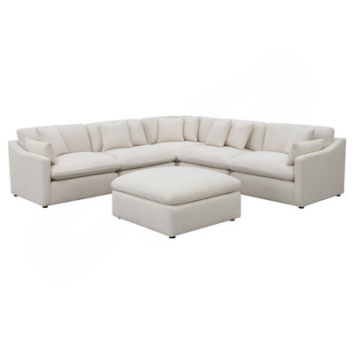 Greeley Ivory 6-piece Upholstered Modular Sectional Sofa