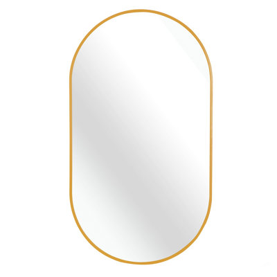 Miroir ovale en métal 20 po x 28 po