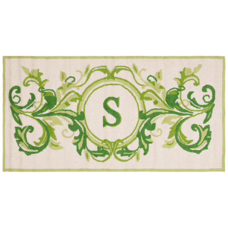 Paillasson Beldegg, E, L 36 po x L 72 po, Beige et vert