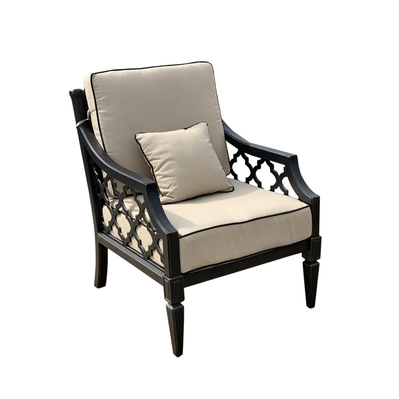 Outdoor Dining Armchair with Sunbrella® Cushions