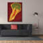 Art mural sur toile Epic Graffiti «Veggies On Red L Carotte» par Andrea Strongwater-102456214