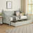 Kiki Twin Daybed With Trundle And Hidden Storage, Light Gray Wood