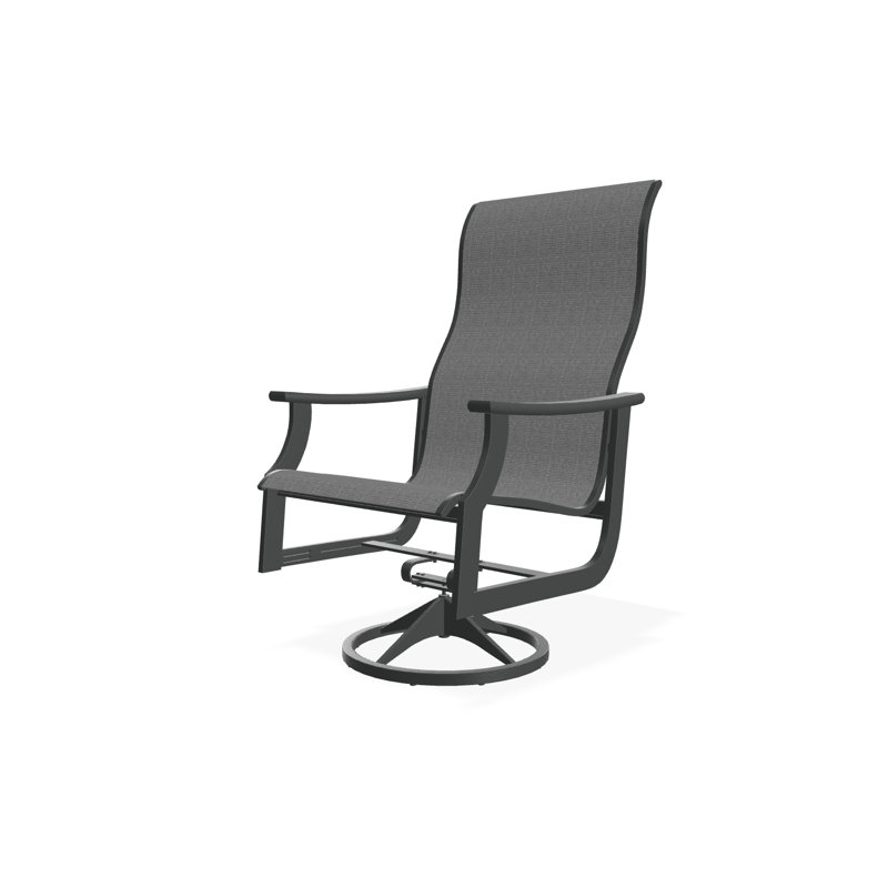 St. Catherine Polymer Outdoor Lounge Chair, Graphite, Alloy Sunbrella®