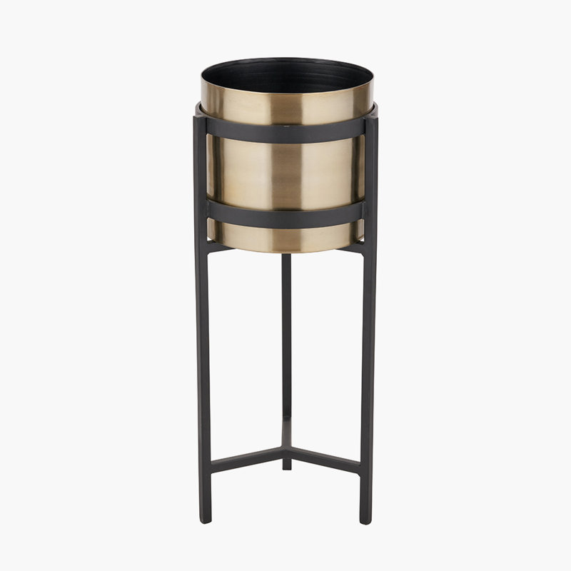 Handmade Metal Elevated Planter, 66cm H x 25cm W x 27cm D