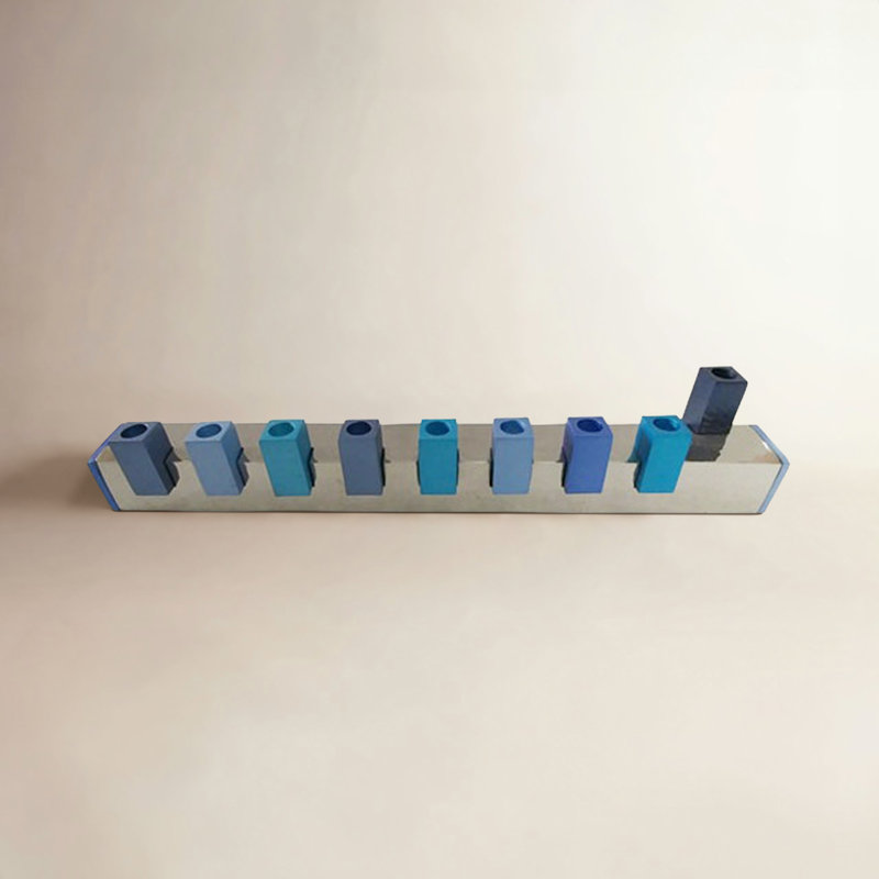 Menora, Bleu / Mauve