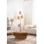 Table basse carrée en rotin de style rétro avec fonction de rangement réglable-131235150