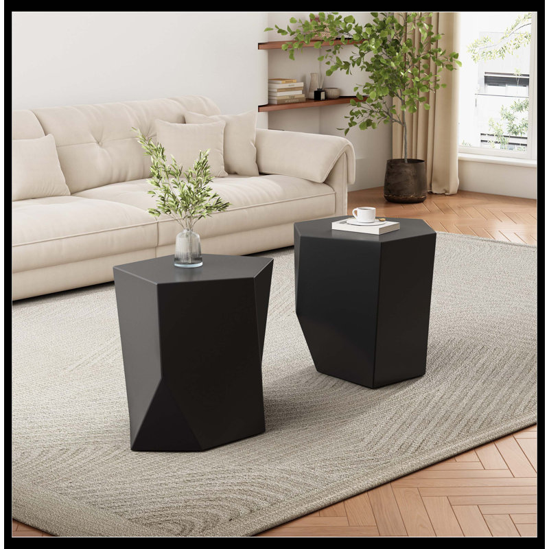 ENSEMBLE DE TABLE À CAFÉ MODERNE MGO, Noir